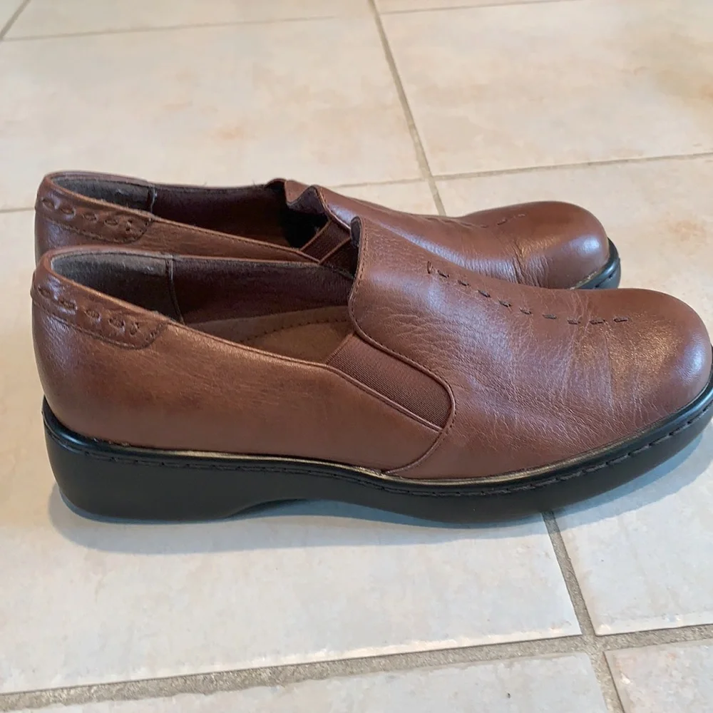 Naturalizer Brown‎ Leather Slip-On Loafers Comfort Flats Women’s